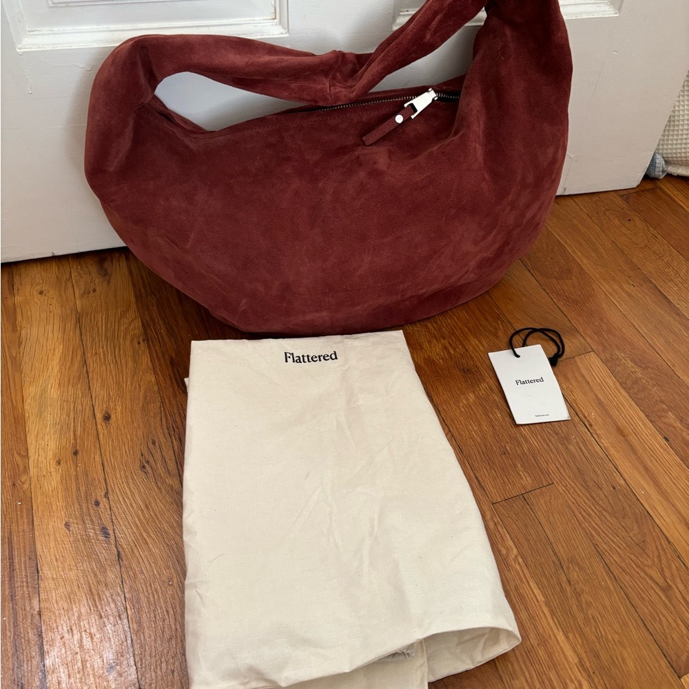 Flattered Alva Rust Suede Hobo Bag